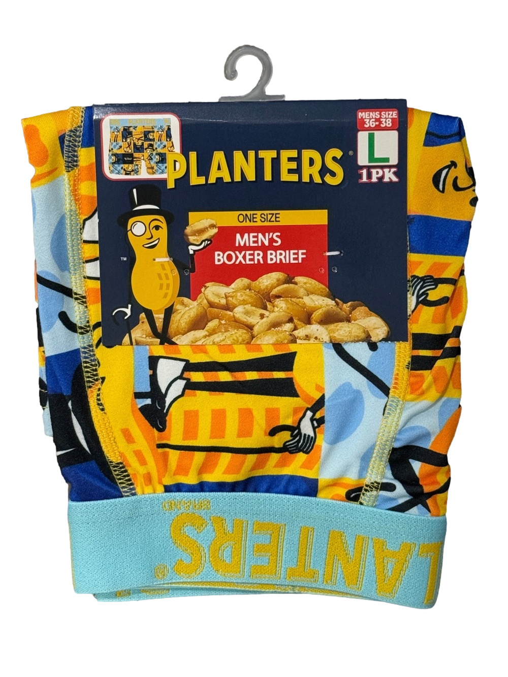Mens Planters Peanuts Licensed Boxer Briefs - Size Large - NWT